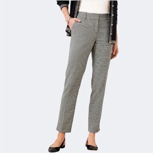 NWT Talbots 2024 Hampshire Straight Ankle Pant Harvest Houndstooth Size 12
